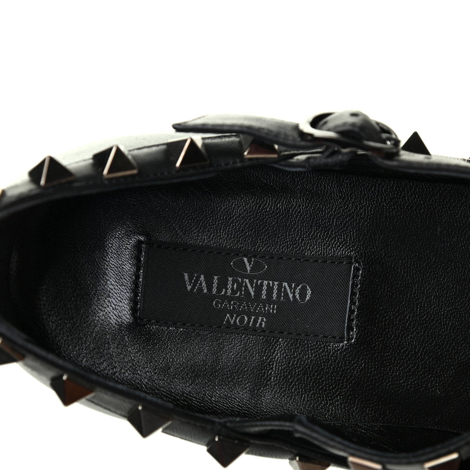 Valentino Garavani Nappa Rockstud Cage Ballerina Flats 36 Black 7 of 9