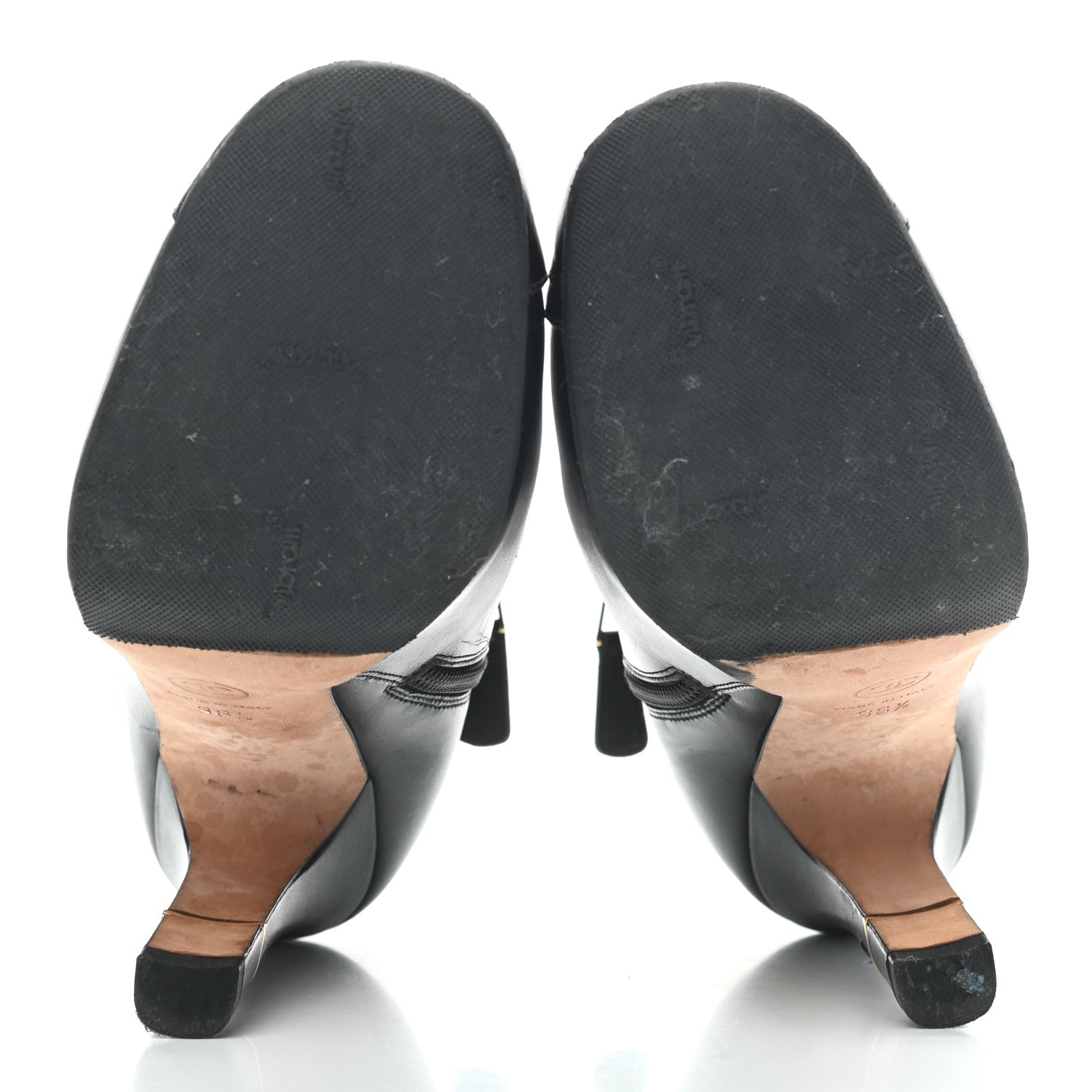 Chanel Calfskin Patent CC Cap Toe Ankle Boots 36.5 Black Burgundy 5 of 9