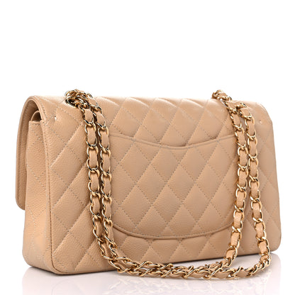 Chanel Caviar Quilted Medium Double Flap Beige 3 of 9