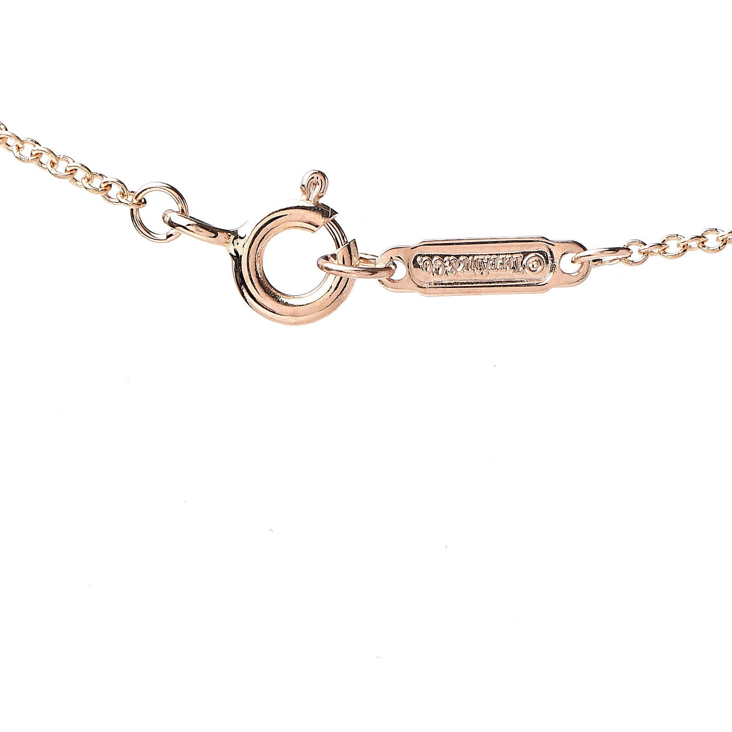 Tiffany 18K Rose Gold Diamond Mini Cross Pendant Necklace 6 of 6