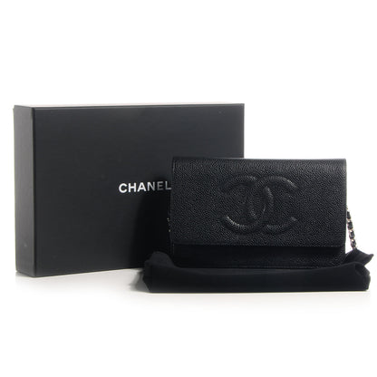 Chanel Caviar Timeless CC Wallet on Chain WOC Black 9 of 9