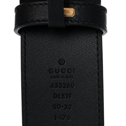 Gucci Moon Calfskin Pearl Double G 40mm Belt 80 32 Black Cream 3 of 5