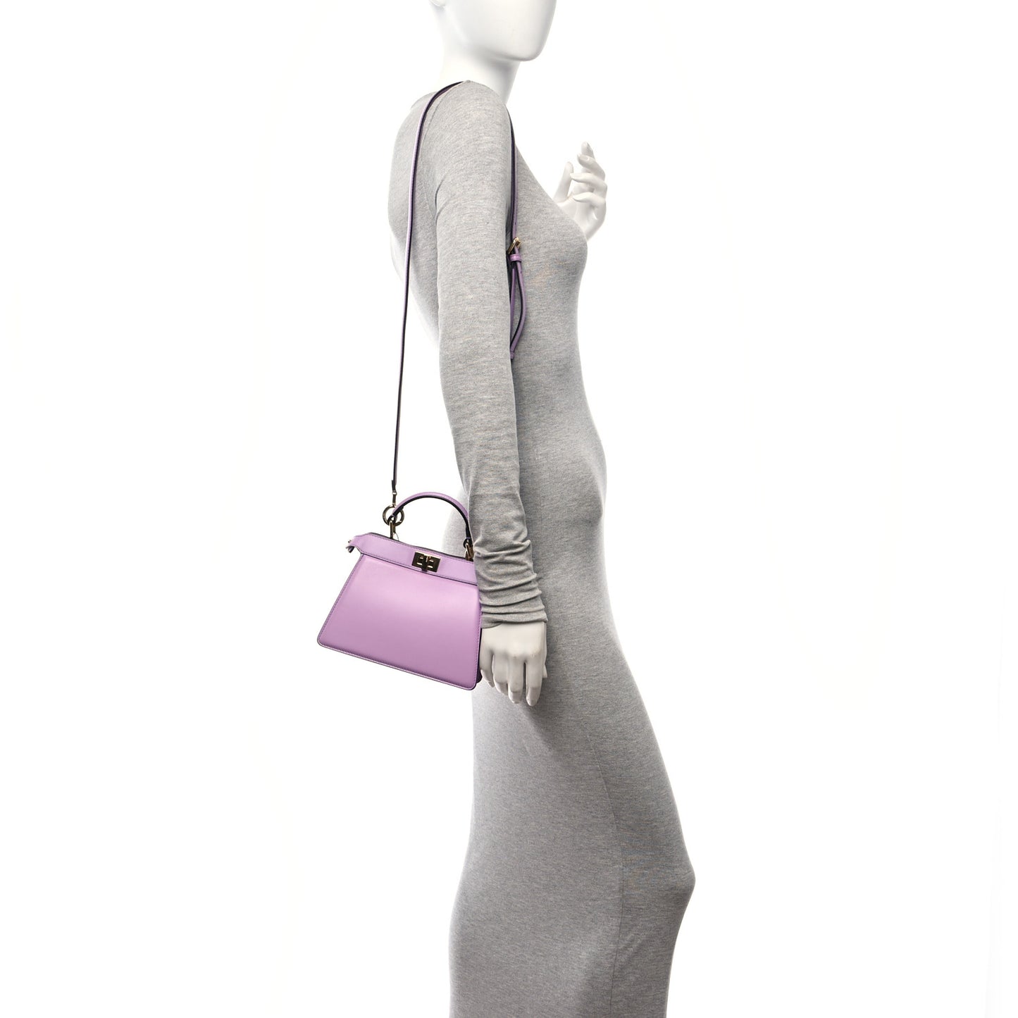 Shiny Nappa Petite Peekaboo I SEE U Satchel Violetta