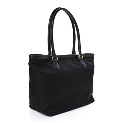 Prada Tessuto Nylon Soft Calf Shopping Tote Black 2 of 8