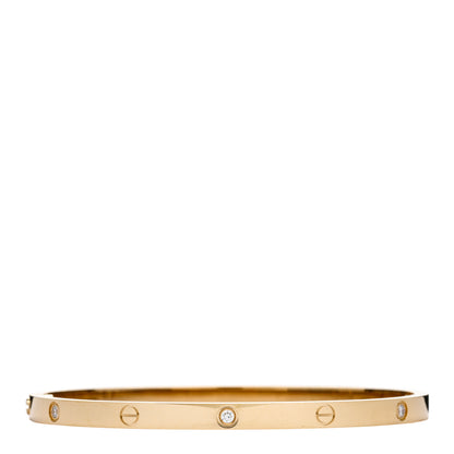 Cartier 18K Yellow Gold 6 Diamond Small LOVE Bracelet 16 2 of 4