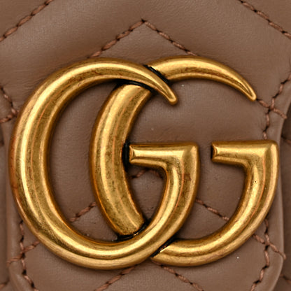 Gucci Calfskin Matelasse Super Mini GG Marmont Shoulder Bag Porcelain Rose 11 of 12