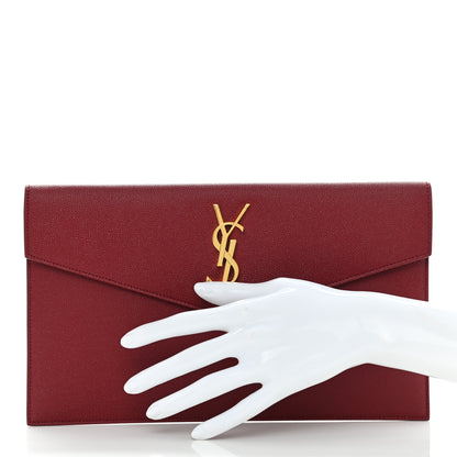 Saint Laurent Grain De Poudre Uptown Pouch Red 2 of 9