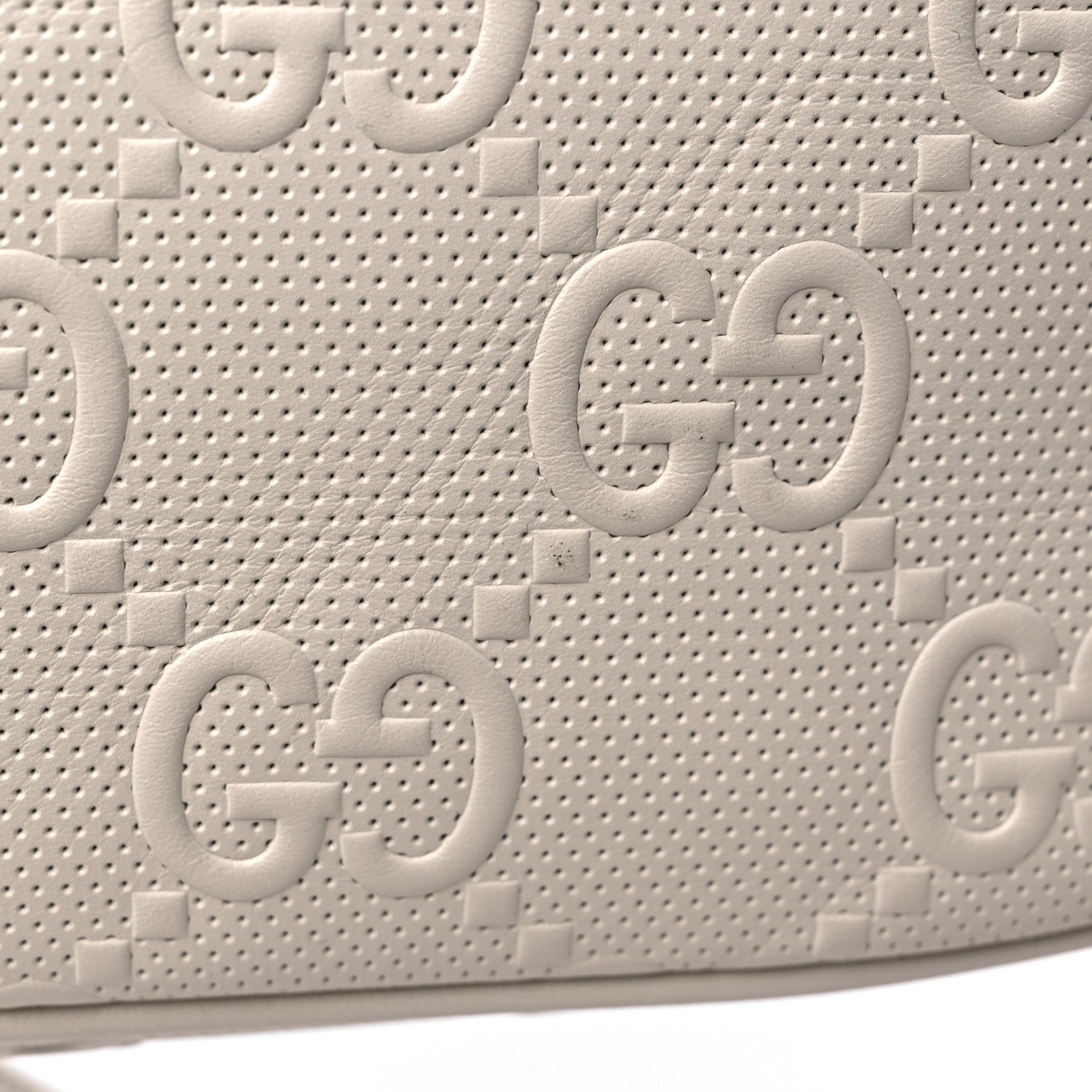 Gucci Calfskin GG Tennis Embossed Pocket Belt Bag Mystic White 11 of 11