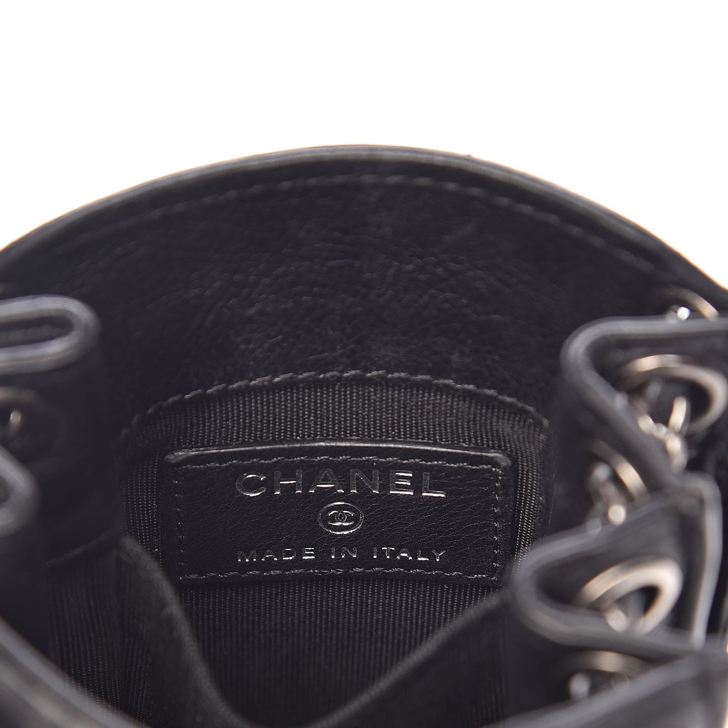 Chanel Calfskin CC Phone Holder Crossbody Black 8 of 10