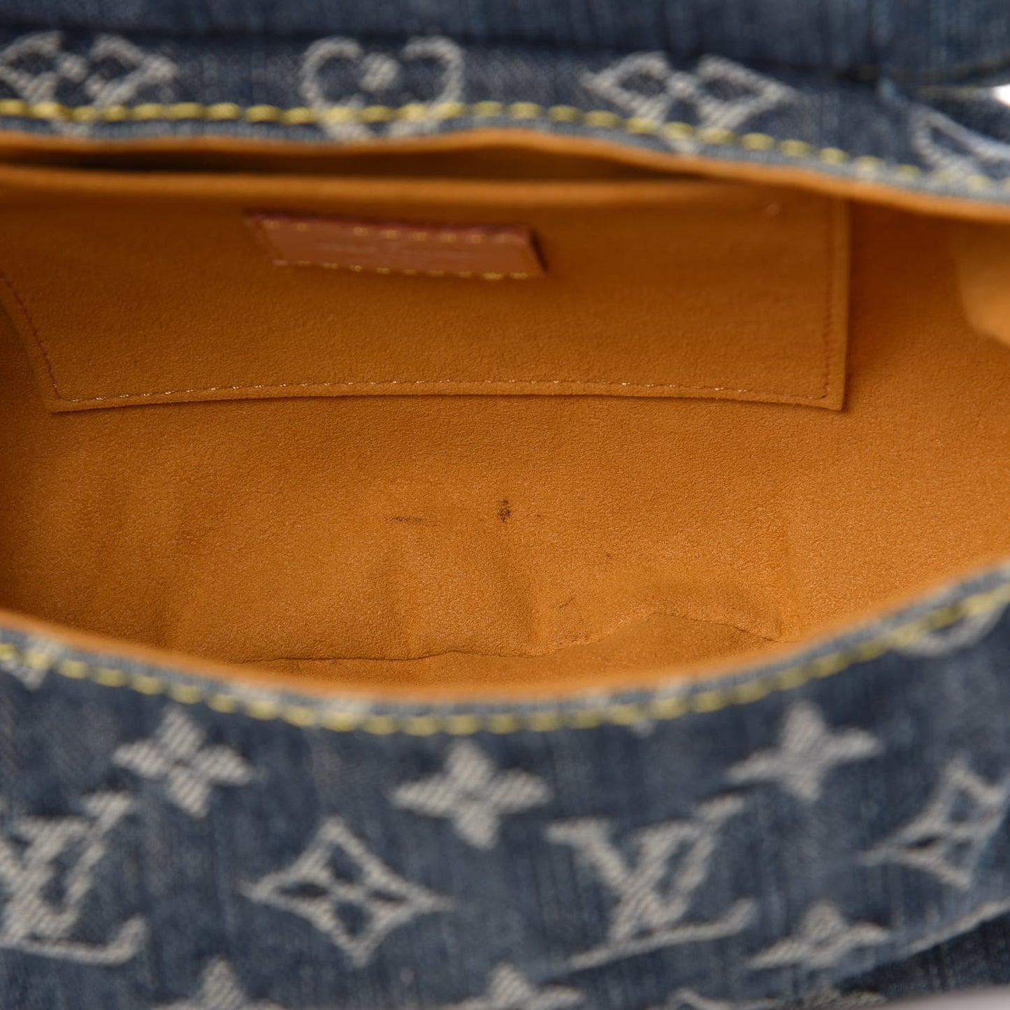 Monogram Denim Mini Pleaty Blue