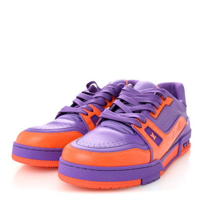 Louis Vuitton Calfskin Epi Mens LV Trainer Sneakers 9 Violet 4 of 10