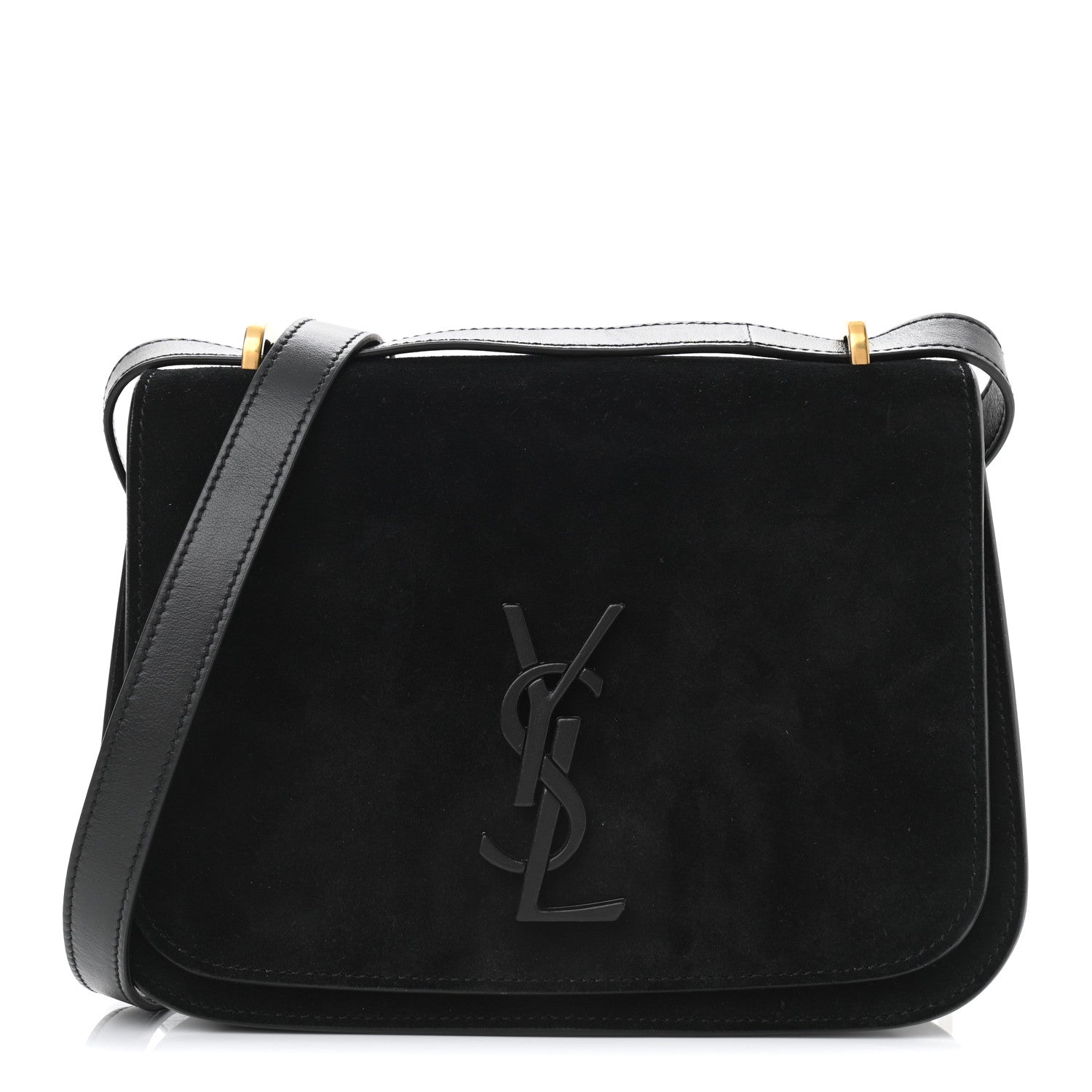 Saint Laurent Suede Small Spontini Saddle Bag Black 1 of 10