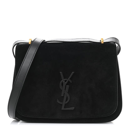 Saint Laurent Suede Small Spontini Saddle Bag Black 1 of 10