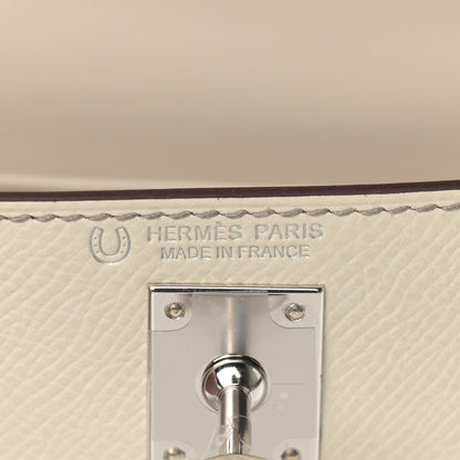 Hermes Epsom Horseshoe Mini Kelly Sellier 20 Craie Etoupe 7 of 11