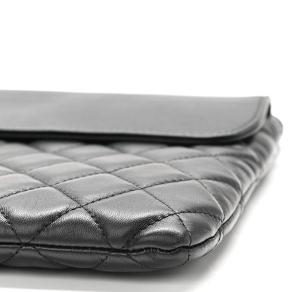 Chanel Lambskin Quilted Medium Flap Cosmetic Case Black 10 of 11