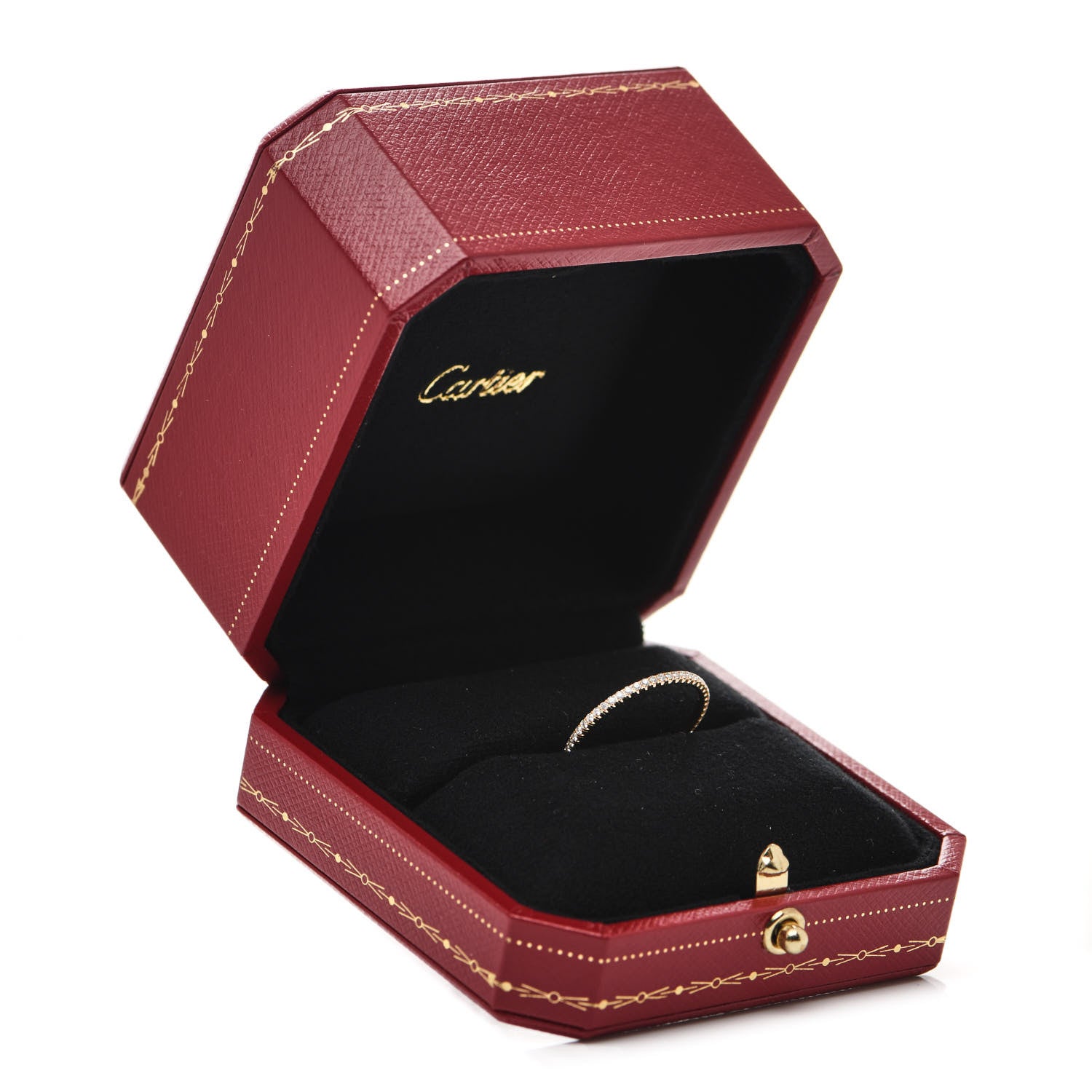Cartier 18K Yellow Gold Diamond 1.5mm Etincelle de Cartier Wedding Band Ring 57 8 6 of 6