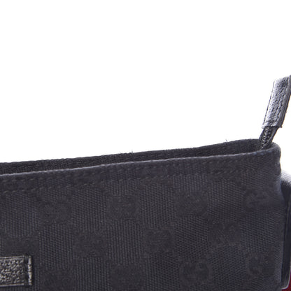 Gucci Monogram Web Small Flat Messenger Crossbody Black 10 of 11