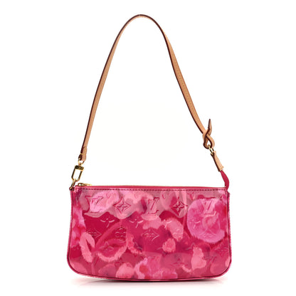 Louis Vuitton Vernis Ikat Pochette Accessories NM Rose Indien 1 of 9