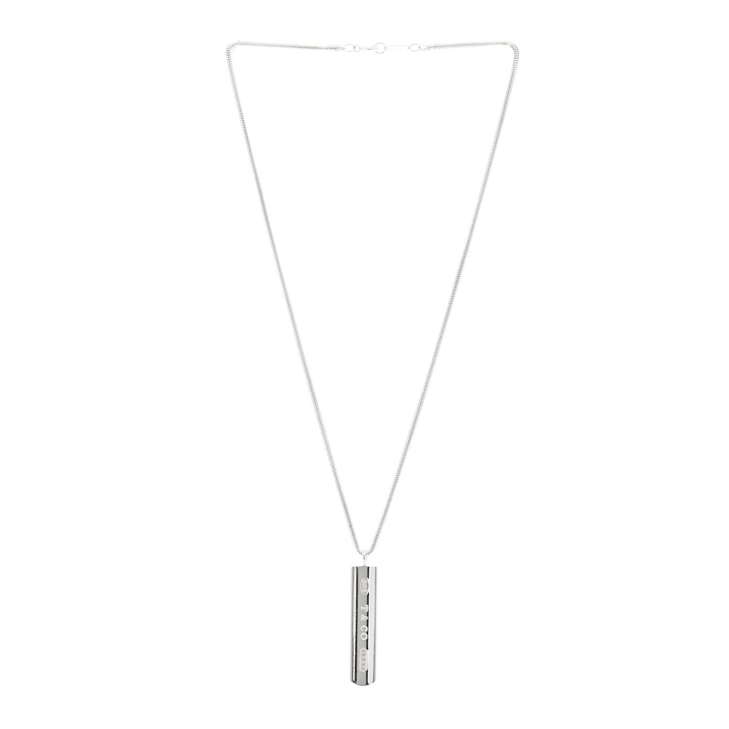Sterling Silver 1837 Bar Pendant Necklace