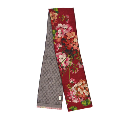 Gucci Wool Jacquard GG Monogram Miniorophin Scarf Lacquer Pink 2 of 3