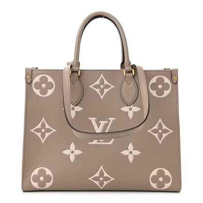 Louis Vuitton Empreinte Monogram Giant Onthego MM Tourterelle Creme 1 of 10