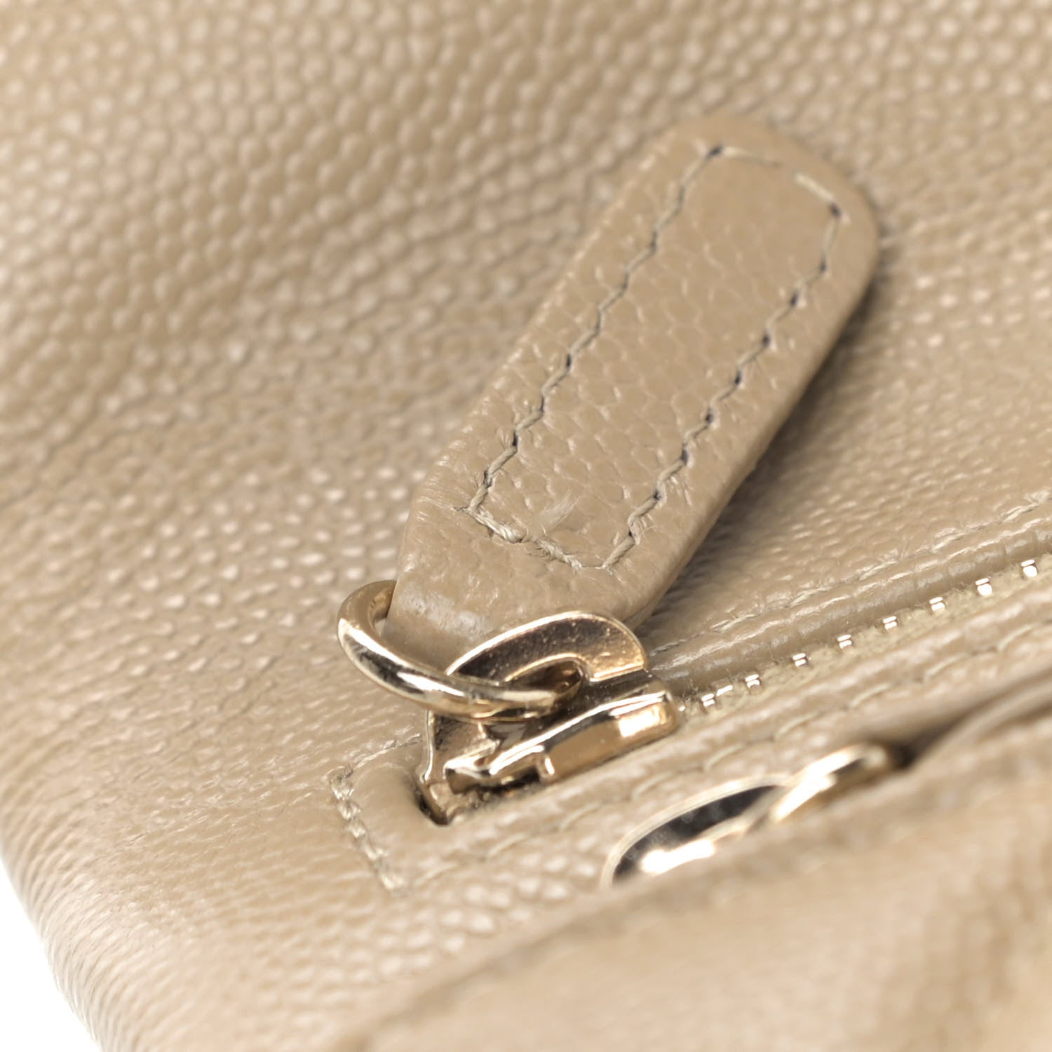 Chanel Caviar Quilted Flap Clutch Dark Beige 6 of 6