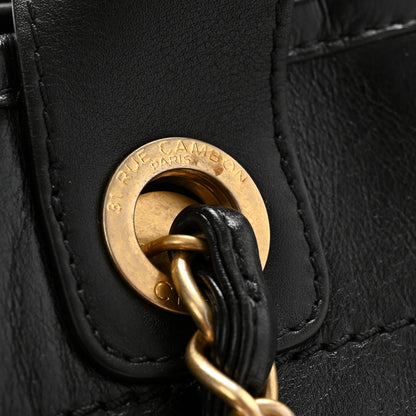 Chanel Aged Calfskin Medium Charms Deauville Tote Black 11 of 11