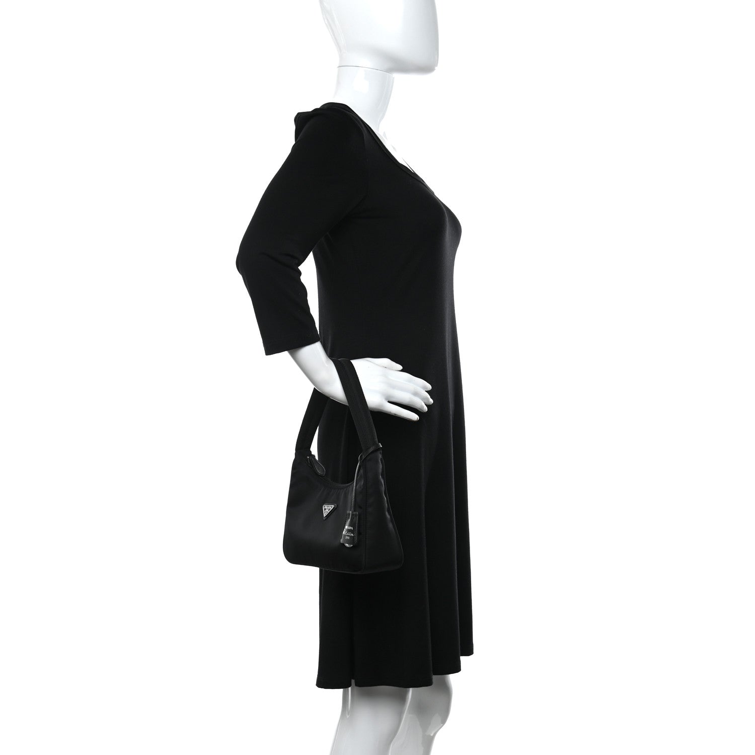 Prada Tessuto Nylon Mini Re-Edition 2000 Bag Black 2 of 10
