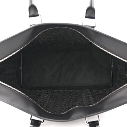 Bottega Veneta Calfskin Intrecciato Zipped Tote Black 6 of 12