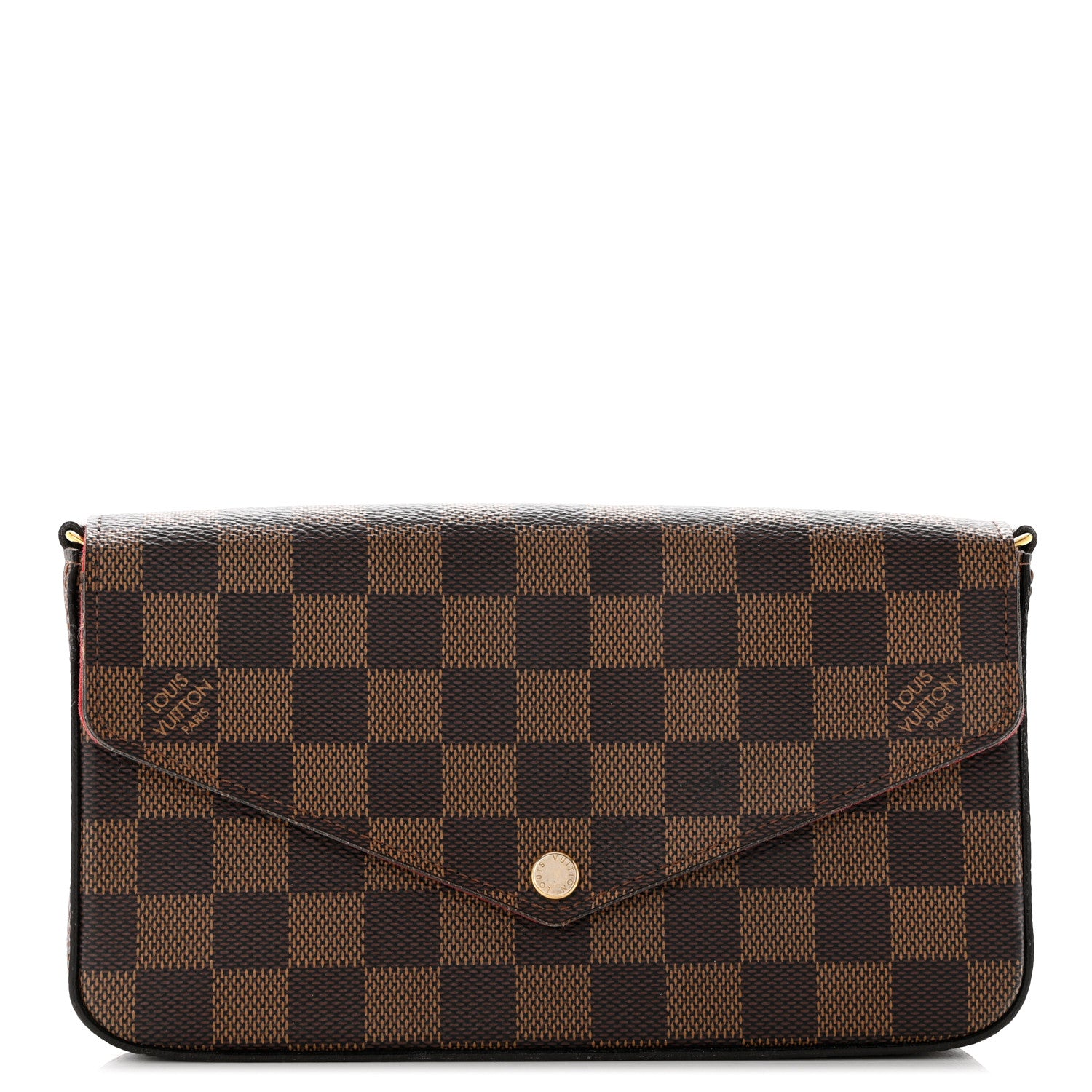 Louis Vuitton Damier Ebene Pochette Felicie Chain Wallet 1 of 7