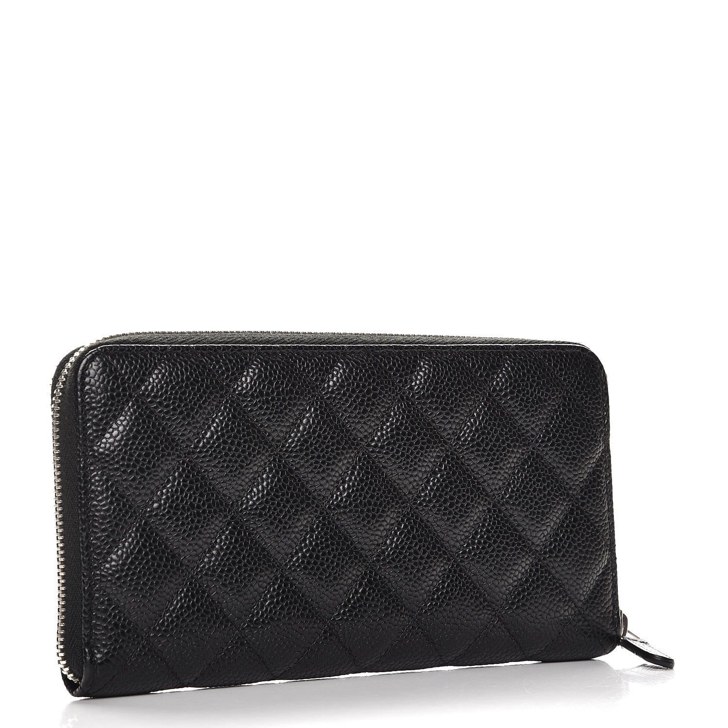 Chanel Caviar Quilted Large Gusset Zip Around Wallet Black 3 of 8