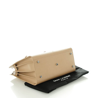 Saint Laurent Grained Calfskin Small Sac De Jour Dark Beige 4 of 7