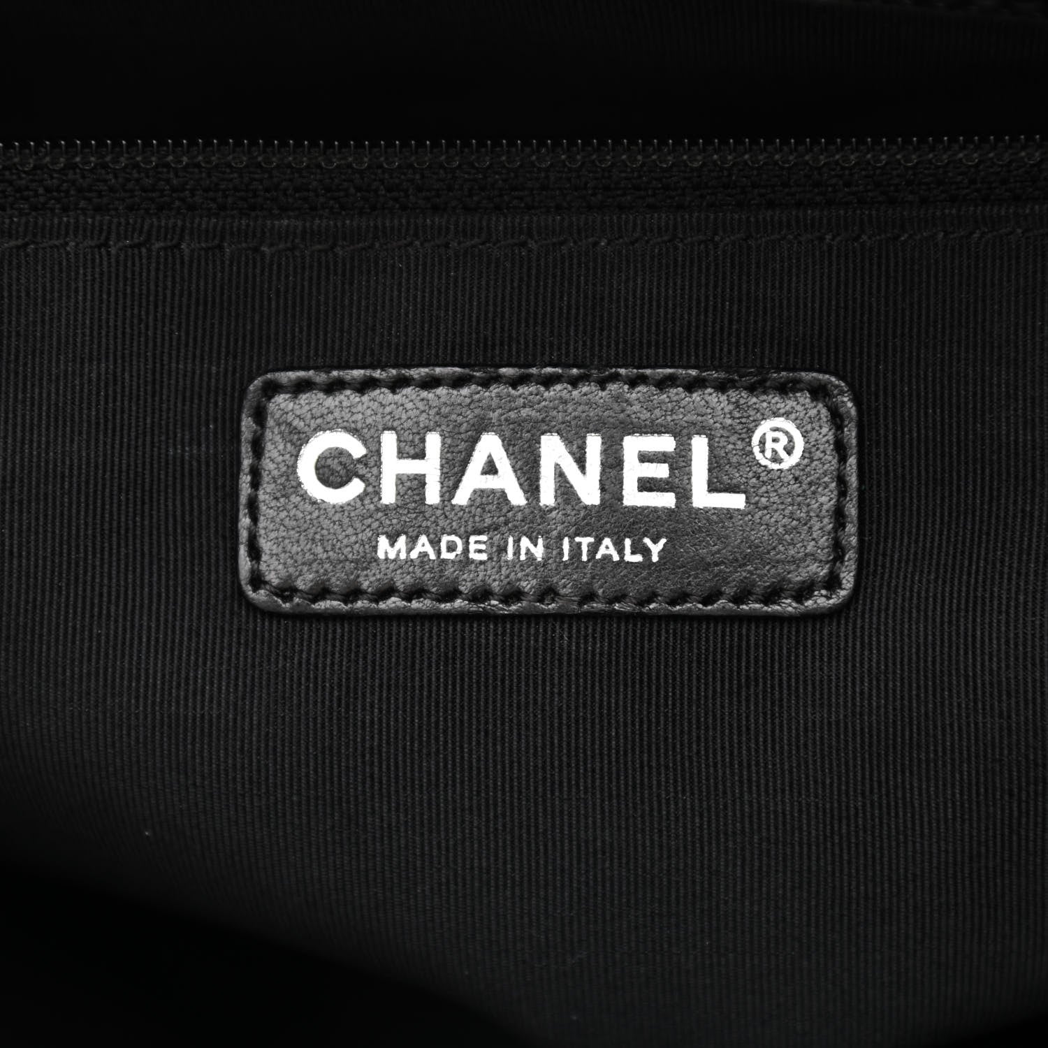 Chanel Patent Quilted Grand Shopping Tote GST Black 6 of 11