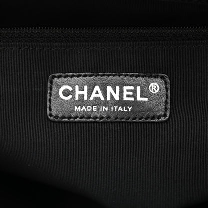 Chanel Patent Quilted Grand Shopping Tote GST Black 6 of 11