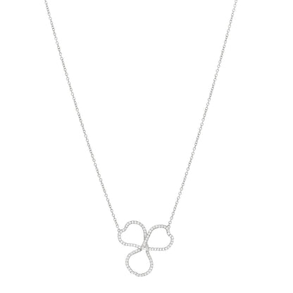 Tiffany Platinum Diamond Large Paper Flowers Pendant Necklace 1 of 6