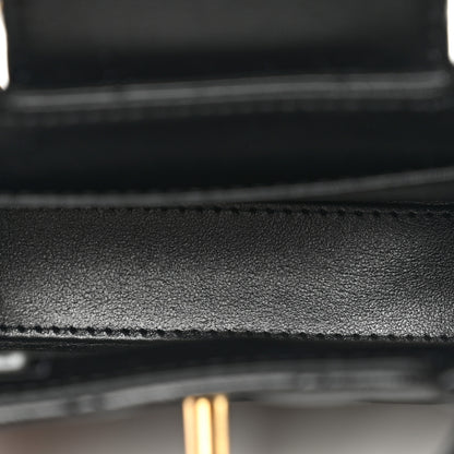 Chanel Shiny Aged Calfskin Quilted Mini Nano Kelly Shopper Black 5 of 7