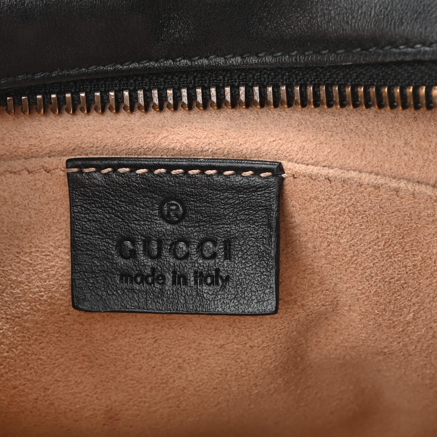 Gucci Calfskin Matelasse Mini GG Marmont Chain Shoulder Bag Black 6 of 9