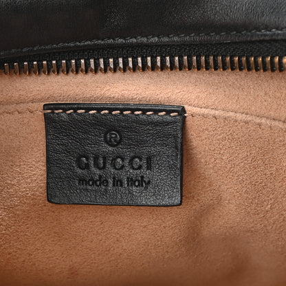 Gucci Calfskin Matelasse Mini GG Marmont Chain Shoulder Bag Black 6 of 9