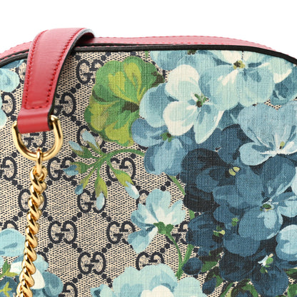 Gucci GG Supreme Monogram Blooms Mini Chain Shoulder Bag Beige Blue Navy Hibiscus Red 8 of 10