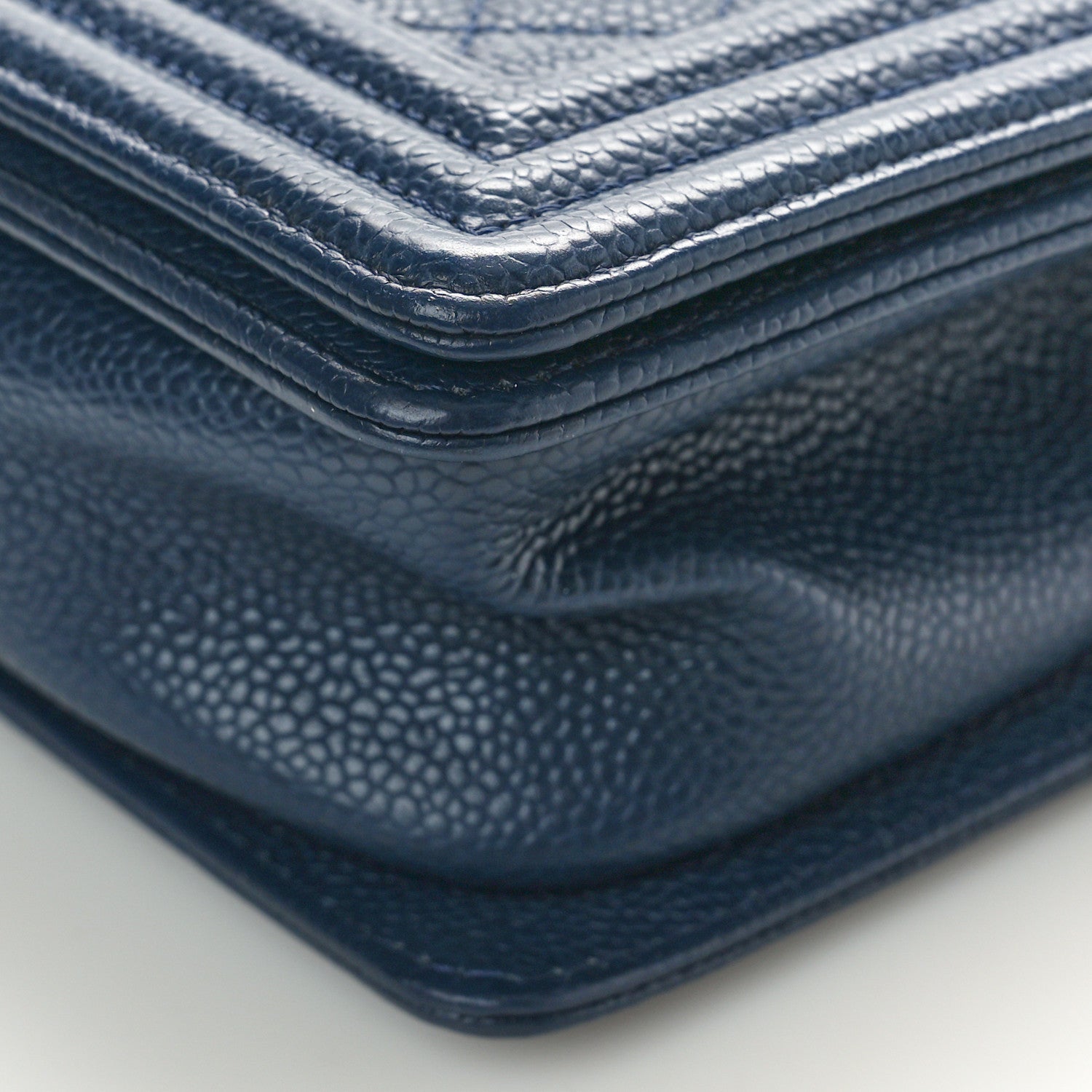 Chanel Caviar Quilted Medium Boy Flap Navy 10 of 10