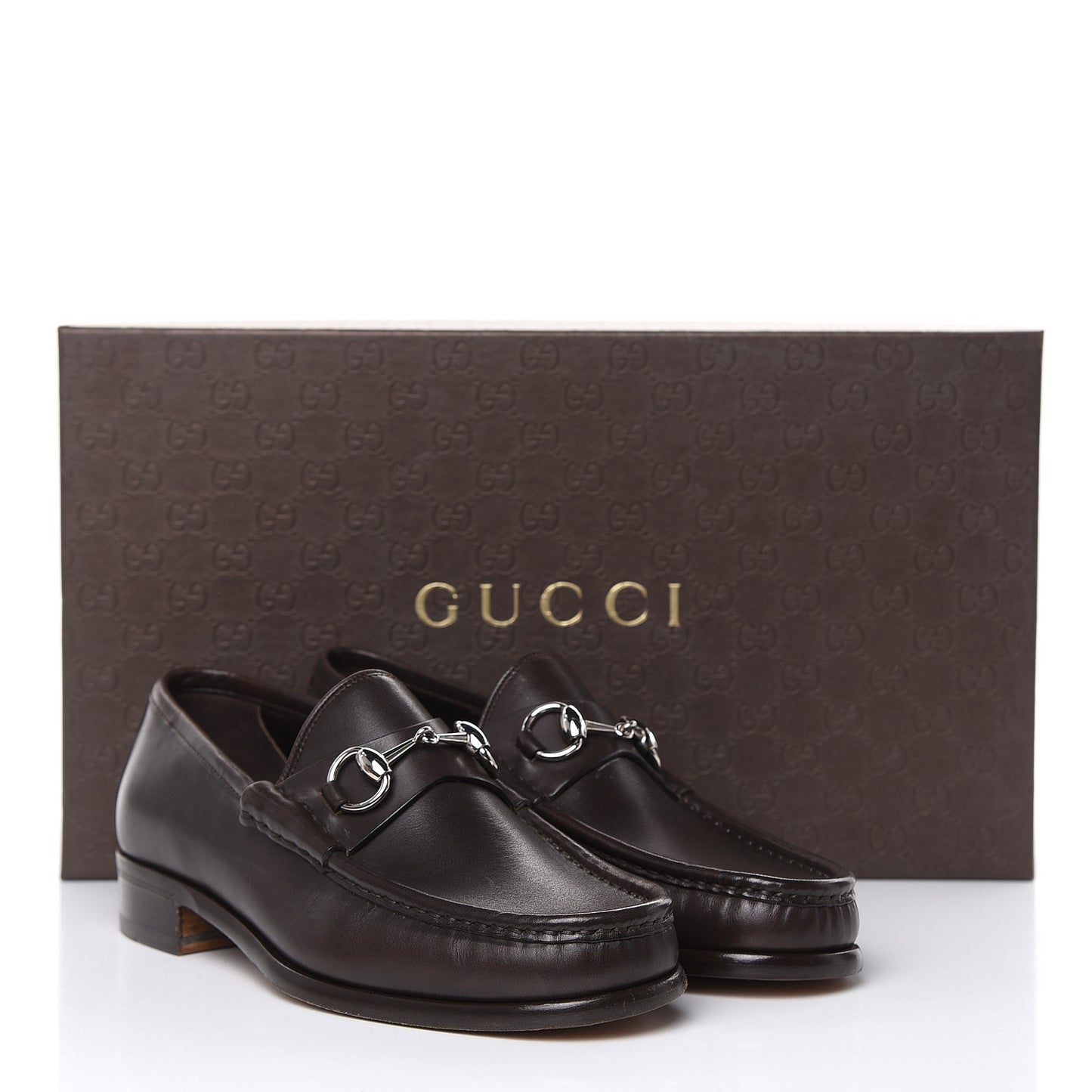 Calfskin Mens 1953 Horsebit Loafers 6 Marrone