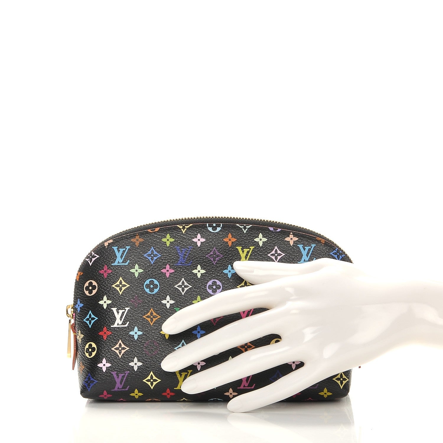 Louis Vuitton Monogram Multicolor Cosmetic Pouch Black Grenade 2 of 7