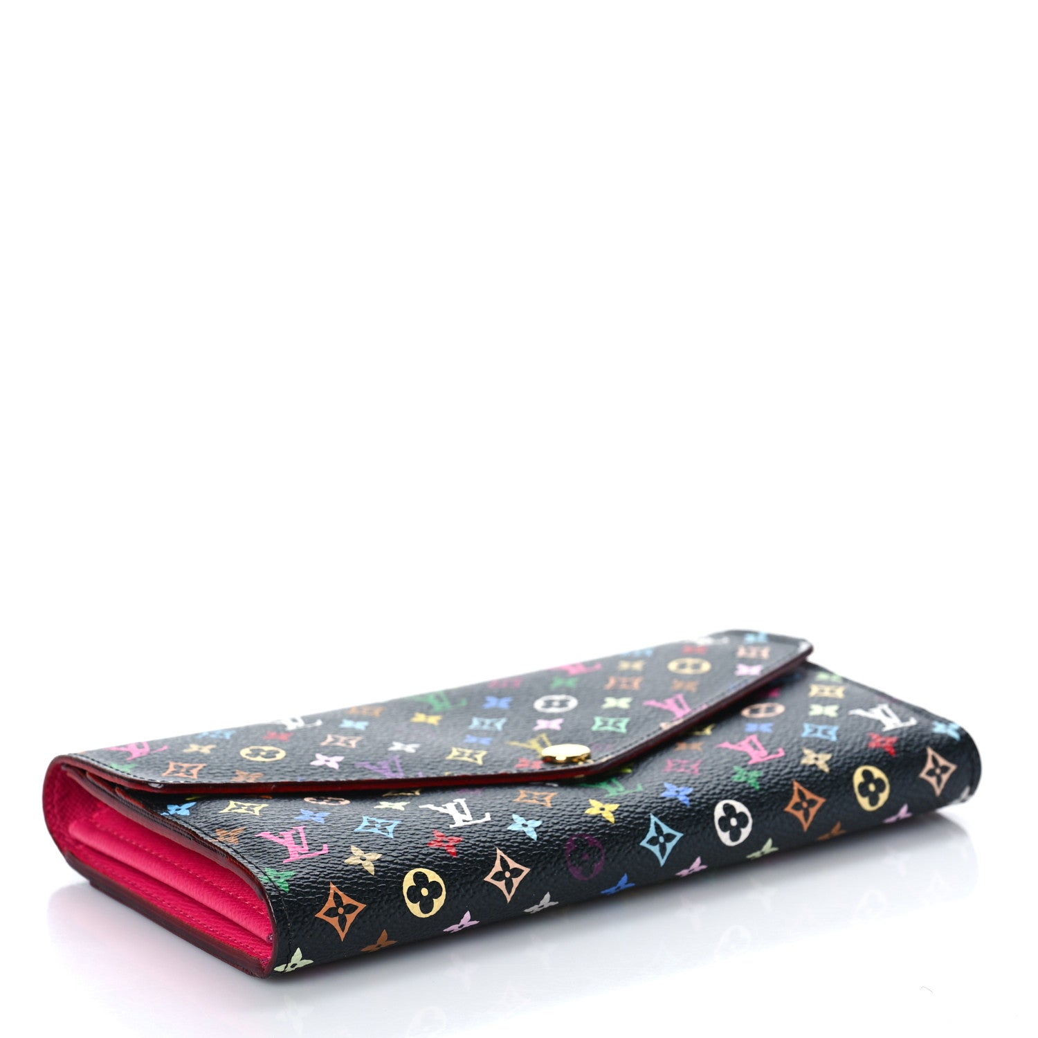 Louis Vuitton Monogram Multicolor Sarah Wallet NM Black Grenade 6 of 10