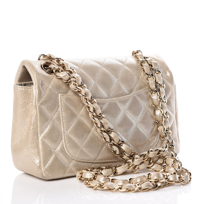 Chanel Iridescent Calfskin Quilted Mini Rectangular Flap Beige Clair 3 of 10