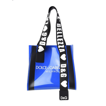 Dolce & Gabbana PVC Street Shopping Logo Tote Blue 1 of 9