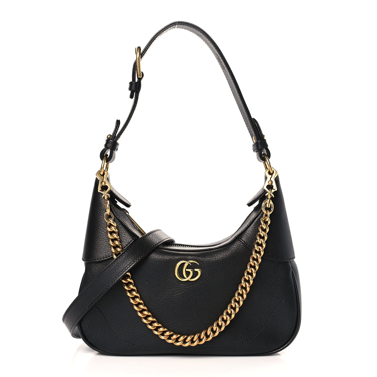 Goatskin Small Aphrodite Shoulder Bag Black