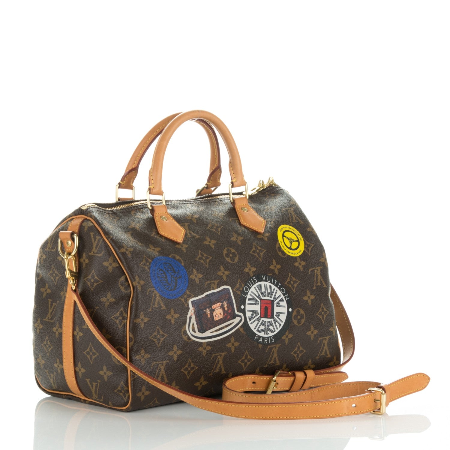 Louis Vuitton Monogram World Tour Speedy Bandouliere 30 3 of 7