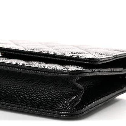 Chanel Caviar Quilted Wallet on Chain WOC Black 11 of 12