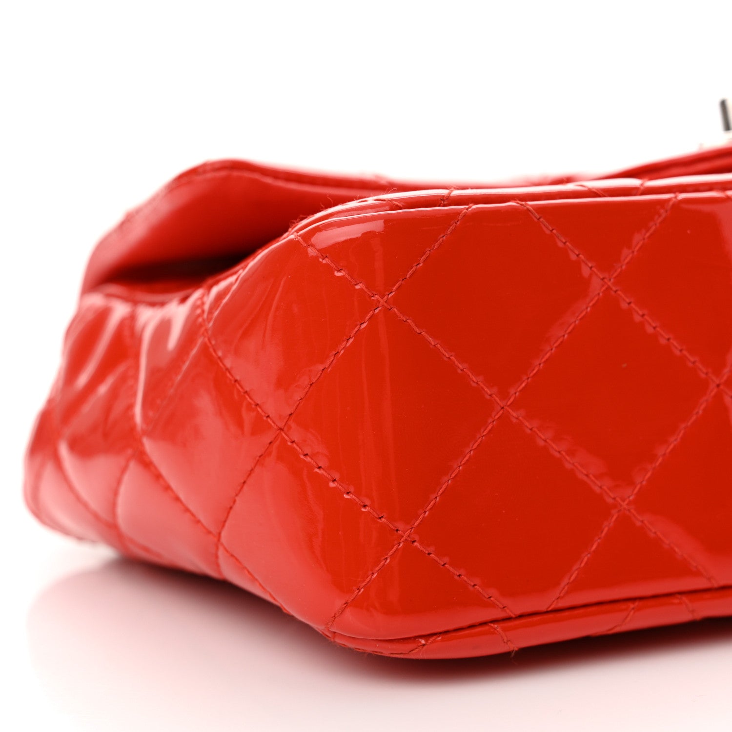 Chanel Patent Calfskin Quilted Mini Rectangular Flap Red 9 of 14