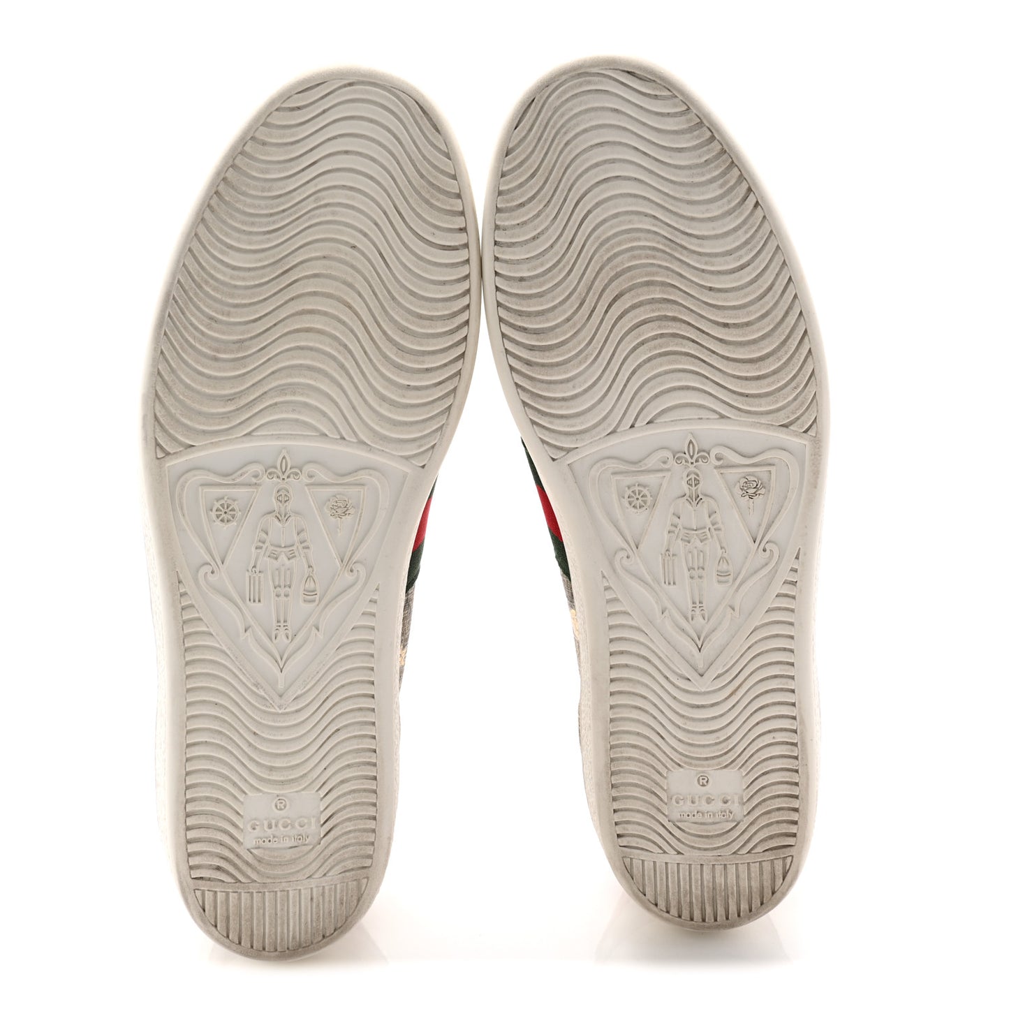 GG Supreme Monogram Bees Ayers Web Womens Ace Sneakers 38.5 Beige Oro Green Red